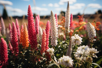 untamed expanse of natural field bursts with an explosion of vibrant plant life, each species adding its own unique touch to these sprawling open spaces