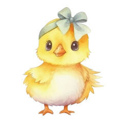 Watercolor Cute chick illustration