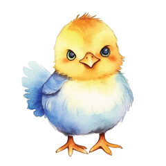 Watercolor Cute chick illustration