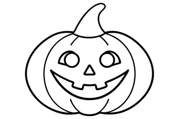 halloween line art silhouette vector illustration