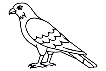 harrier line art silhouette vector illustration