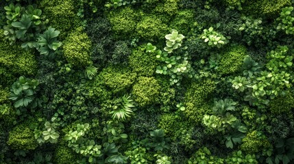 Obraz premium top view green moss background
