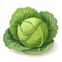 Fototapeta premium Fresh Green Cabbage - Natural Organic Vegetable.