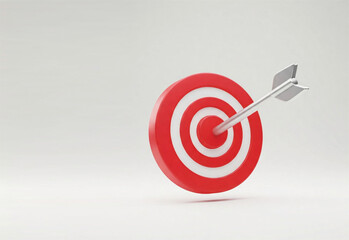 Target, Aim, Arrow, Success, Business, Goal Accuracy Competition Strategy business Achievement Icon. Blank for text copy space for poster or banner, 3D Illustration.