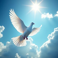 Obraz premium A majestic bird soaring through the sky
