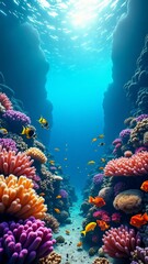 Vibrant coral reef teeming with life © BELLAMKONDA SOWJANYA