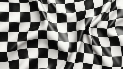 Fototapeta premium Glittery Black And White Checkered Racing Flag Draped Texture