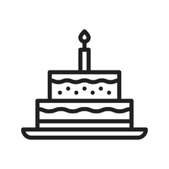 Cake icon vector image. Suitable for mobile apps, web apps and print media.