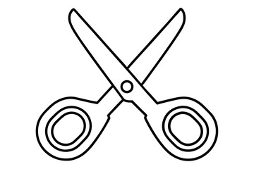 Fototapeta premium scissors line art silhouette vector illustration