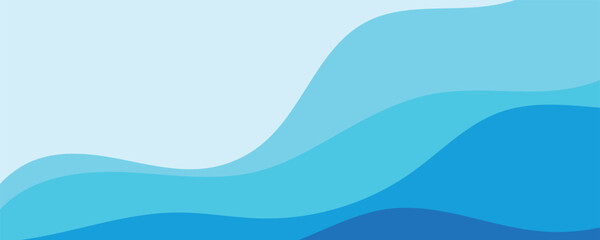 Abstract blue layered wave background.