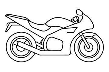 Fototapeta premium motor bike line art silhouette vector illustration