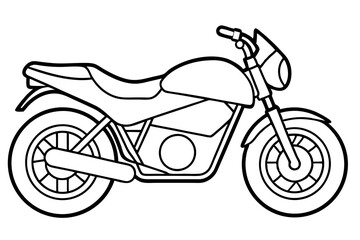 Fototapeta premium motor bike line art silhouette vector illustration