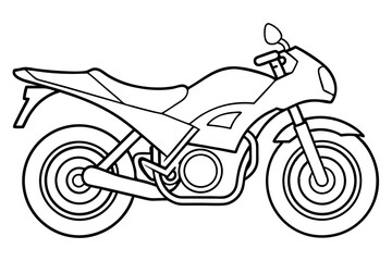 Fototapeta premium motor bike line art silhouette vector illustration