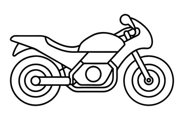 Fototapeta premium motor bike line art silhouette vector illustration