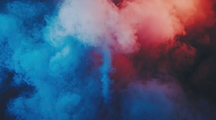 Red blue smoke swirls, abstract background, design element (2)