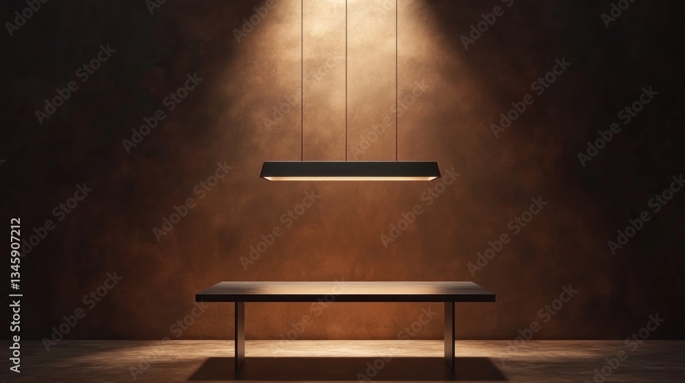 Poster warm light descends from above, creating a tranquil atmosphere in a contemporary space. a simple woo