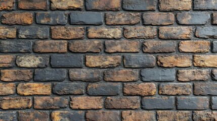 Obraz premium Rustic Brown and Gray Brick Wall Texture Background