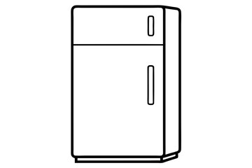 refrigerator line art silhouette vector illustration