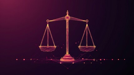 Digital Scales of Justice:  A Polygonal Representation of Balance and Law