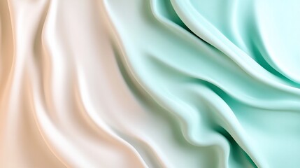 Obraz premium Soft, flowing pastel fabric drapes