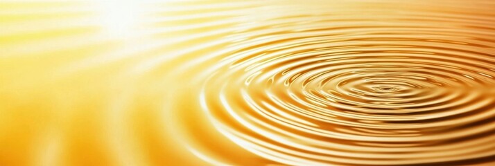 Golden Abstract Patterns In Tranquil Fluid Surface