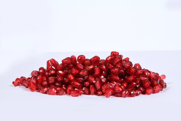 Pomegranates in white background 