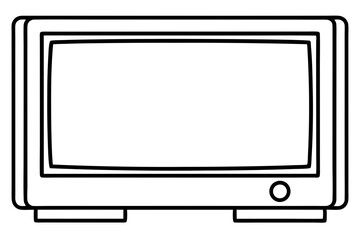 television line art silhouette vector illustration