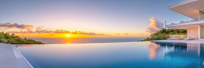 Oceanfront Infinity View, Relaxing Sunset By The Sea.