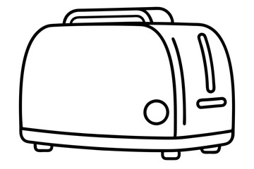 toaster line art silhouette vector illustration