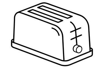 toaster line art silhouette vector illustration