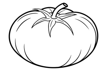 tomato line art silhouette vector illustration
