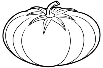 tomato line art silhouette vector illustration