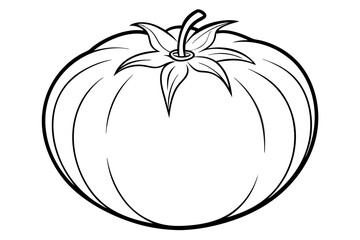 tomato line art silhouette vector illustration