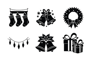 elements of christmas silhouette artwork