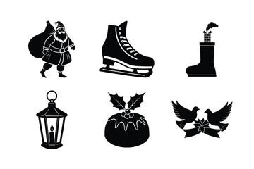 elements of christmas silhouette artwork