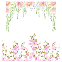 floral frame with flowers