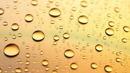 Harmonious Liquid Drops Pattern On A Golden Backdrop