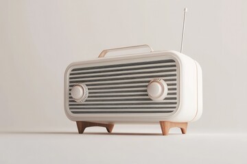 Pixel Perfect Image of 3D Rendering Radio Icon Premium Psd