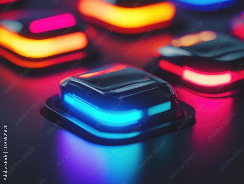 Poster Close-up view of a collection of string lights on a table surface, ideal for decorating events or parties