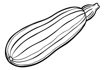 zucchini line art silhouette vector illustration