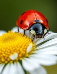 Naklejka premium Ladybug on a flower