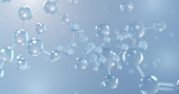 ddt rotating 3D model of insecticide, seamless looped video