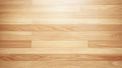 Fototapeta premium A smooth, light-colored wooden floor with a natural grain pattern, showcasing a clean and polished surface.