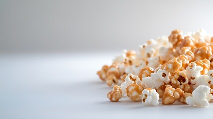 Sweet and salty popcorn pile, close-up
