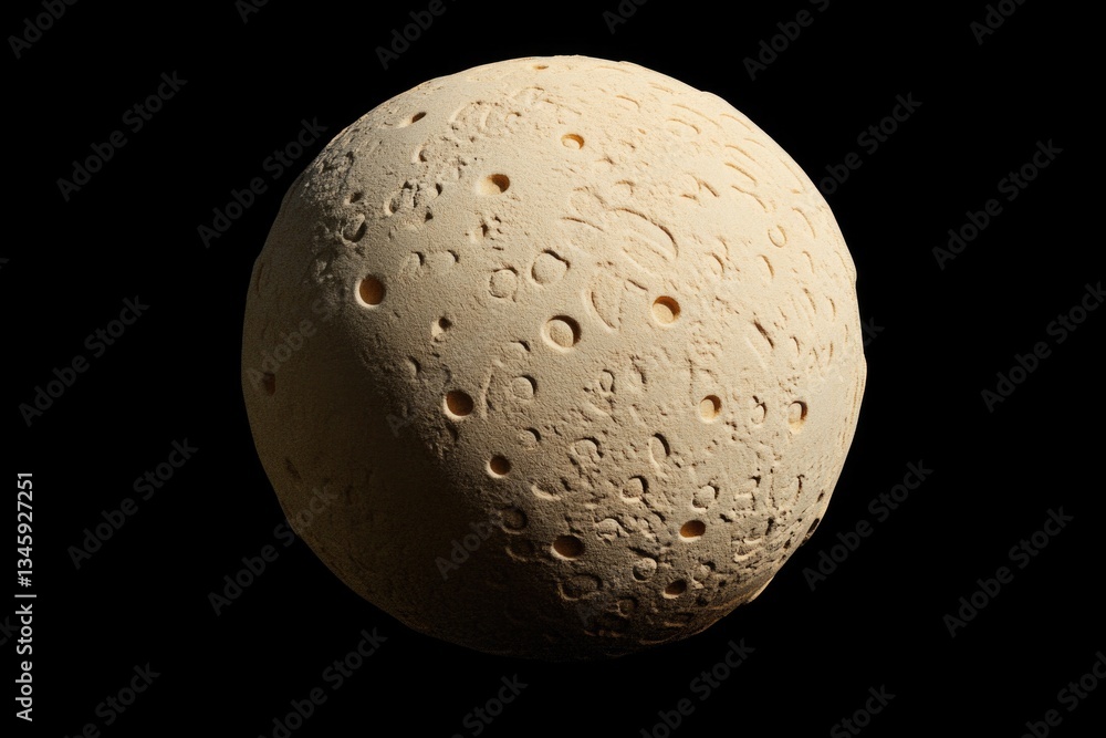 Poster Close-up view of an object on a dark, matte background