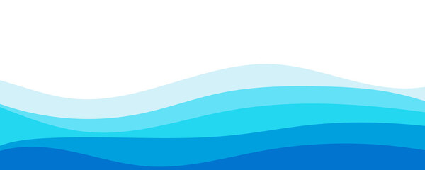 Abstract blue layered wave background.