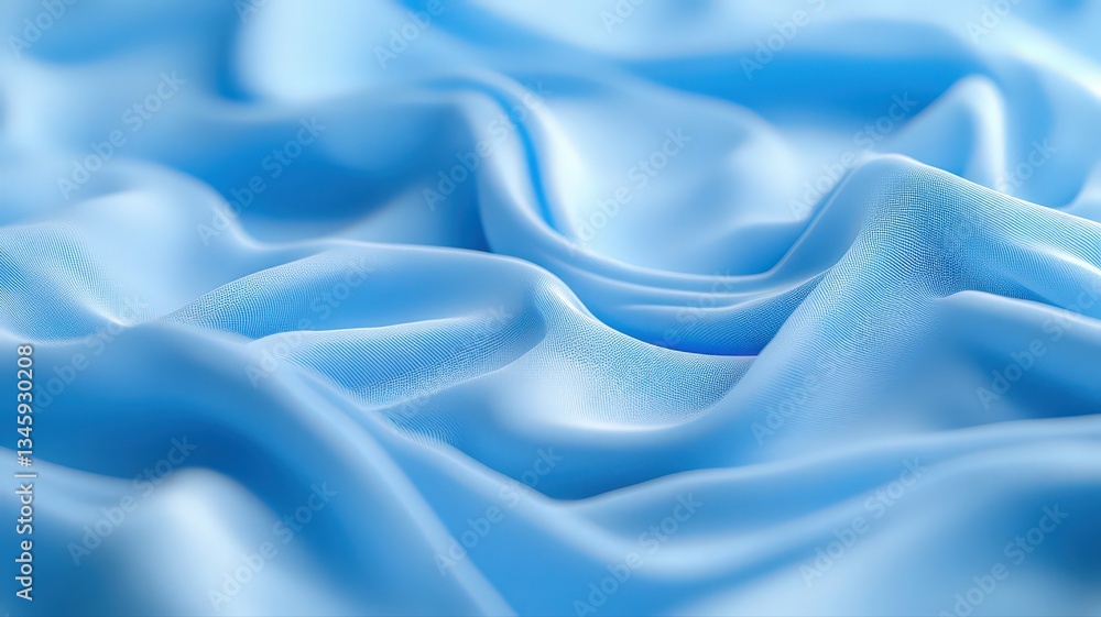 Poster light blue fabric texture with soft folds and subtle pattern