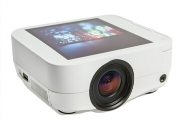 A small projector with a camera on top, perfect for presentations and events