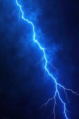 Electric blue plasma bolts arc across dark void, bright, science