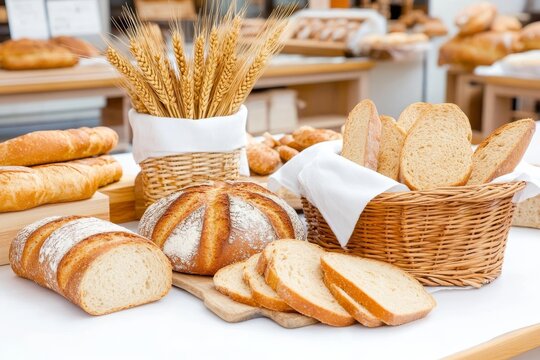 Estante de panader&iacute;a con hamburguesas integrales reci&eacute;n horneadas para disfrutar en cualquier momento